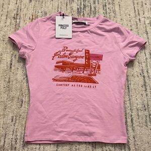 Princess Polly Pink Palm Springs Tee